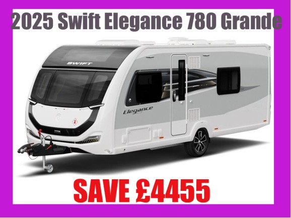 2025 Swift Elegance 780 Grande with E&P hydraulic auto-levelling system